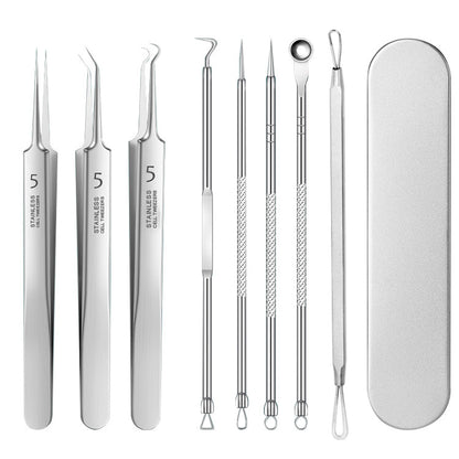 Professional 5-in-1 pimple & blackhead remover tool kit-Precision Acne Extraction Set with Travel Case