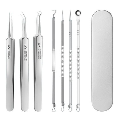 Professional 5-in-1 pimple & blackhead remover tool kit-Precision Acne Extraction Set with Travel Case